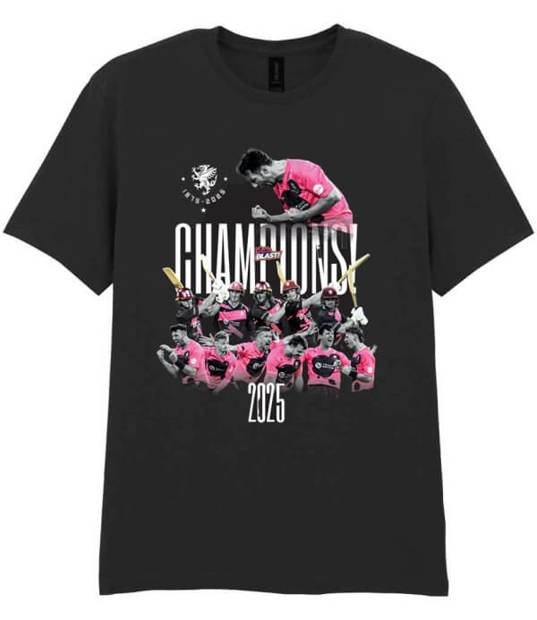 Somerset 2025 Blast Champions T-Shirt - Pre Order